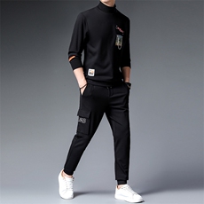 CA9857钱塘2020-2秋冬季新款休闲时尚百搭中青年男士套装P160，男装休闲套装，钱塘207-2