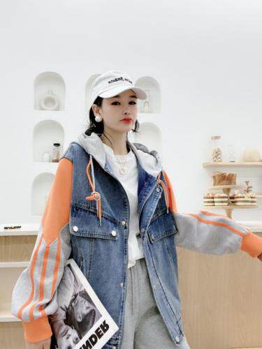 牛仔拼接排单款二色二码热卖中...，女装，情依阁