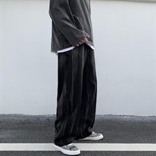 牛仔裤直筒长裤男女坠感宽松阔腿裤复古水洗潮流休闲裤NK509-p40图片