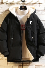 加厚加绒连帽棉衣男大码棉服男面包服男砖墙MY16284-P100，男装棉衣，电商A040A