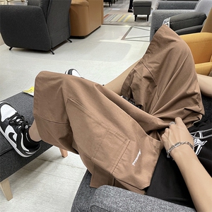 大口袋工装七分短裤男夏季设计感休闲裤潮港风宽松裤子DK905-P35图片
