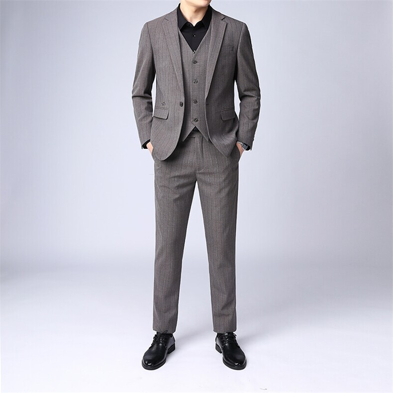 GDN5168四季款新款男士礼服西装修身商务休闲男装西服三件套装图片