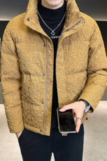 店主风冬季新款潮流压花立领羽绒服男士保暖外套B338-9903-P165，男装羽绒服，电商B338