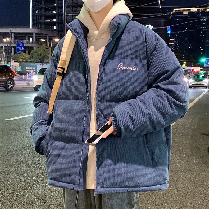 M2001-P75冬季大码宽松立领灯芯绒加厚棉衣外套深度库存,男装棉衣,星座109