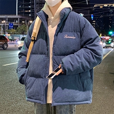 M2001-P75冬季大码宽松立领灯芯绒加厚棉衣外套深度库存，男装棉衣，星座109