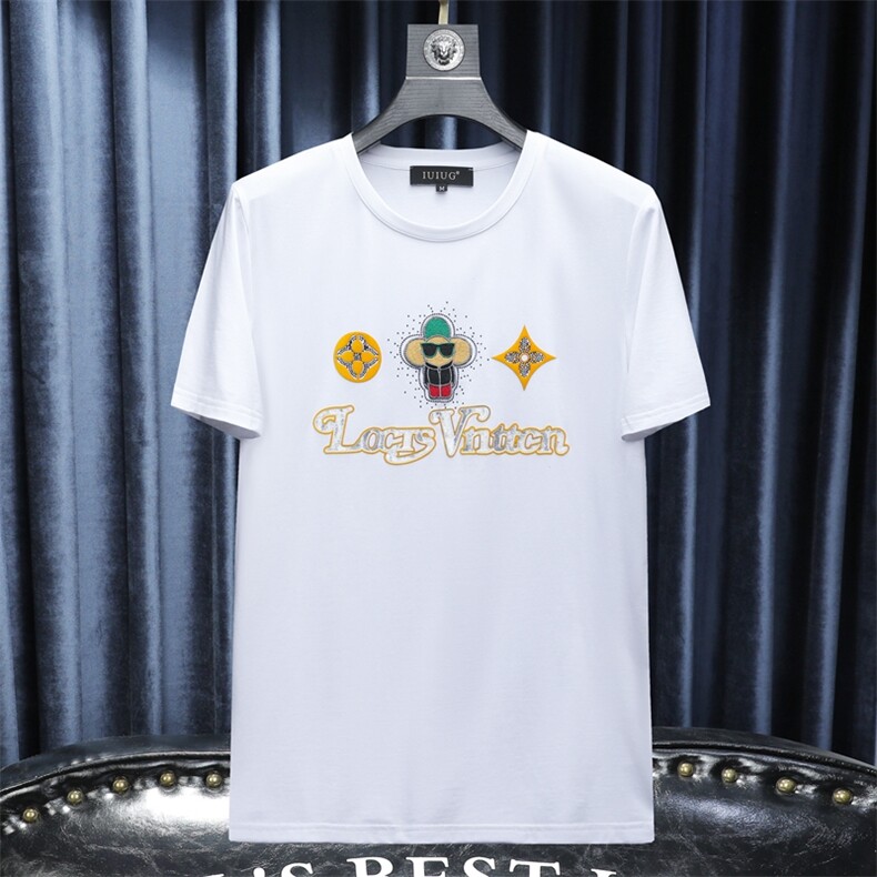 沙发2023夏季IUIUG欧货时尚潮流丝光棉短袖t恤男D320-87166-P75,男装T恤,电商D320(原D215)