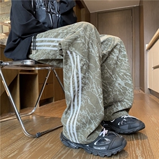 2025秋季新款条纹灯芯绒闪电纹宽松休闲裤B315-K130-特p35控68，男装休闲裤，电商B315