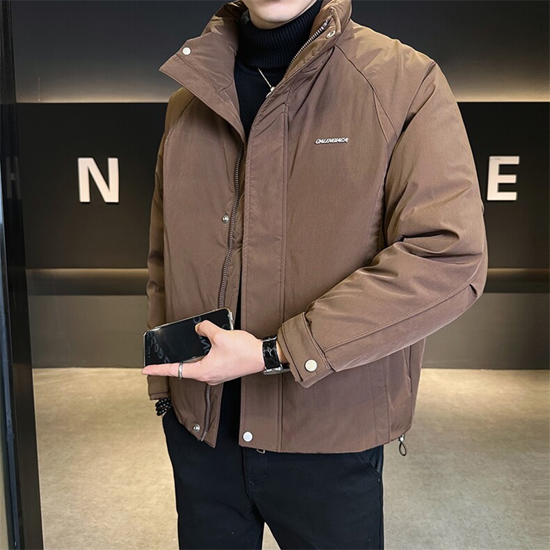 标50  短款立领纯色羽绒服男 B321-Y7901-P225图片