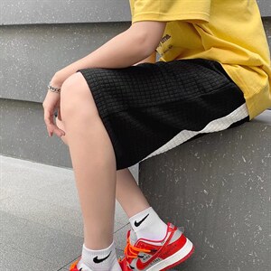 华夫格运动短裤男潮宽松夏季5五分裤DY05P32,男装休闲裤,星座1116-2