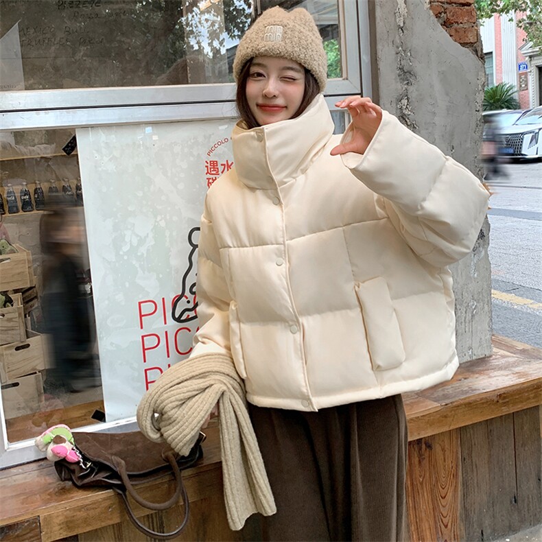 现货~~！面包服女冬季设计感90白鸭绒羽绒服P310439,女装羽绒服,2C262