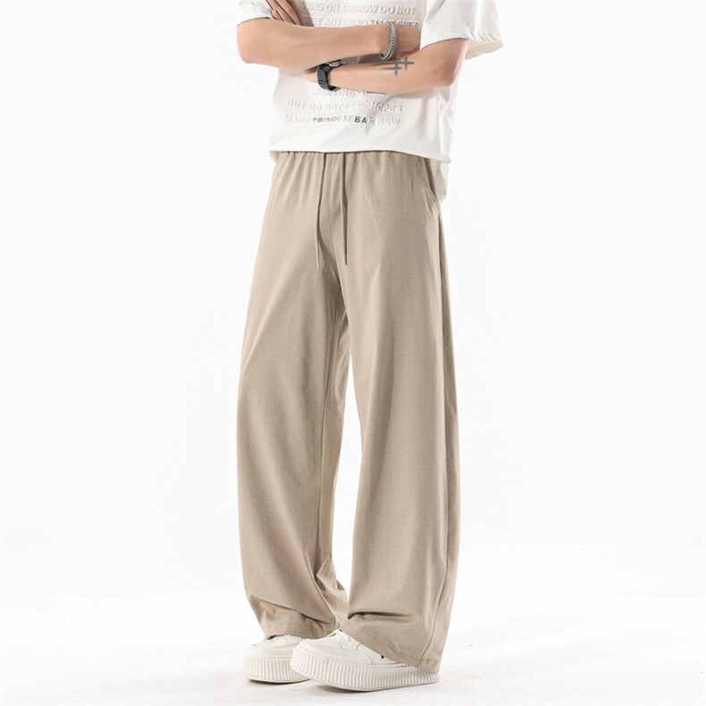 夏季新款休闲裤男宽松冰丝裤直筒拖地裤速干裤K3513-P35控58,男装休闲裤,星座209-2