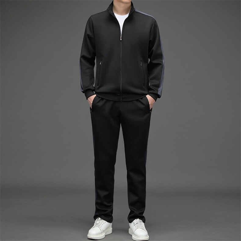 中青年男士休闲运动套装春秋季爸爸装男士连帽外套休闲运动服套装,男装休闲套装,电商B212（原钱塘6029）