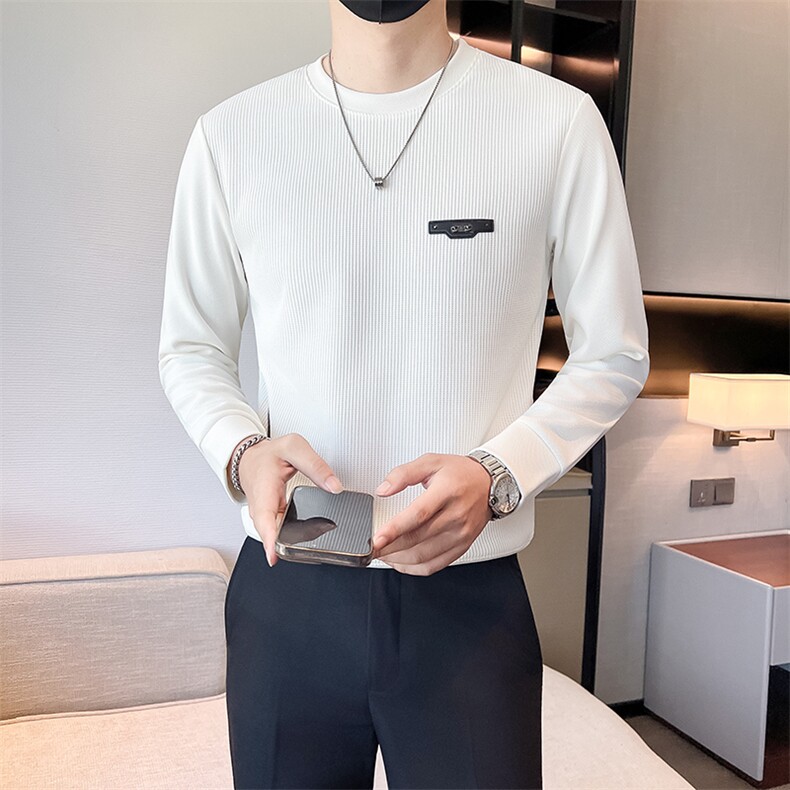 店主风秋冬男士时尚潮流长袖卫衣男打底T301A-1/W03/P58控78,男装T恤,星座301A-1