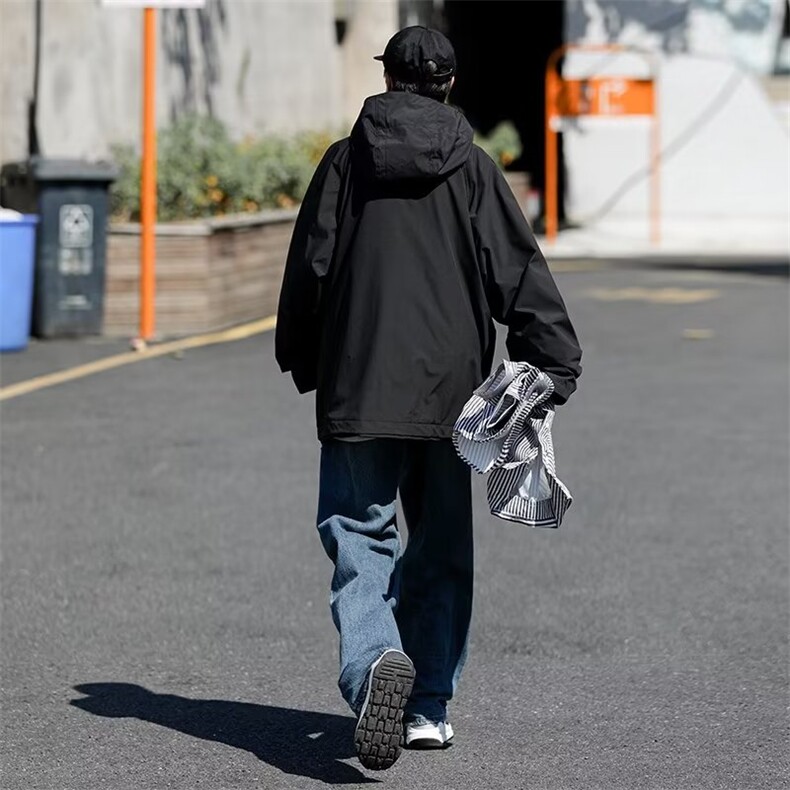 美式机能冲锋衣套头潮vibe外套男女连帽骑行服机车夹克7295-p58,男装夹克,星座1008-2