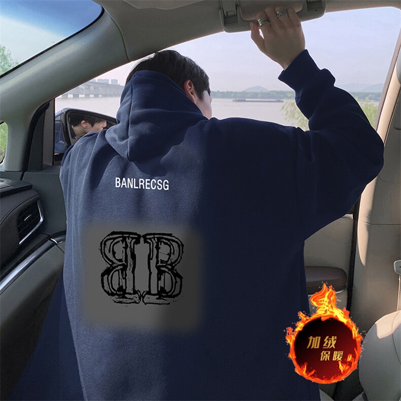 抖音得物供货可提供视频秋冬重磅美式宽松连帽卫衣DL2090,男装卫衣,电商A486