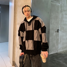冬装加厚保暖针织衫毛衣时尚慵懒风休闲连帽套头毛衣M6009-特P60，男装针织衫/毛衣，电商A006