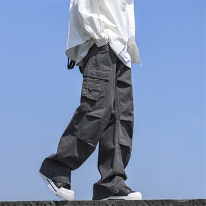 2024新款工装裤潮流多口袋设计感痞帅休闲长裤直筒现货 K8117-P52图片