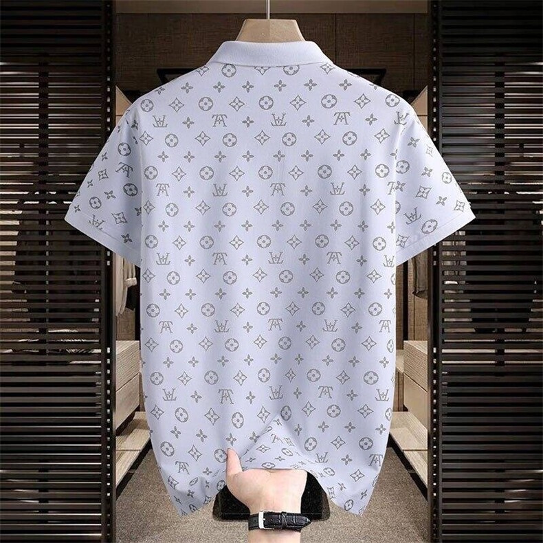 84052-P40夏季时尚休闲T恤男士POLO衫欧货潮牌商务翻领短袖T恤,男装Polo衫,电商D310B-1