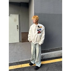 美式潮流春季高街棒球服外套男女情侣休闲百搭刺绣夹克W6477-P64，男装夹克，星座412-1