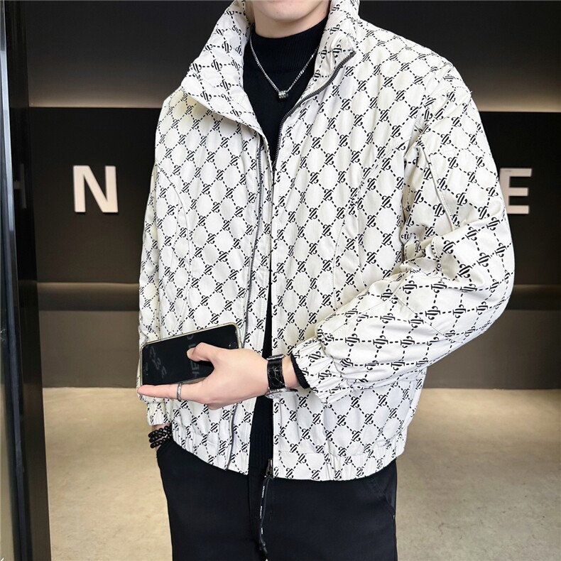 0329-M-2XL-P205标50绒店主风冬立领满印特殊面料棉感羽绒服男,男装羽绒服,电商B255