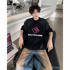 C418-P33夏季新款设计感嘻哈宽松上衣美式潮牌短袖T恤男现货，男装T恤，星座512-6