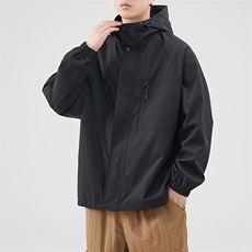 新款现货户外连帽夹克男冲锋衣外套JK814-P80，男装夹克，星座1204-3