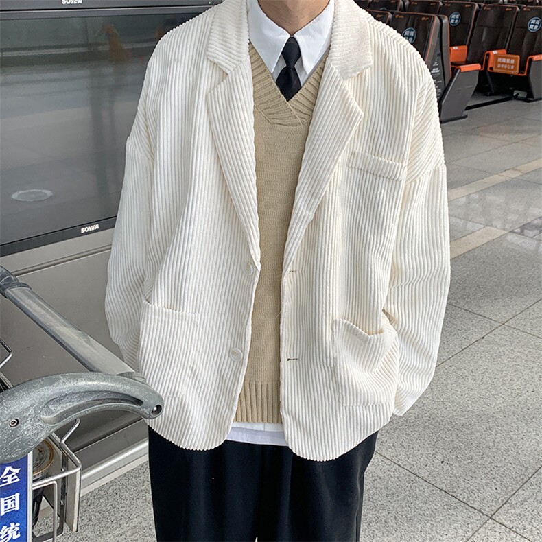 秋冬新款男装宽松休闲长袖西装外套西服上衣D201-DM168-P70,男装西服套装,电商D321-1