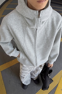 2026春季新款420g重磅华棉解构百搭卫衣外套男W5088特P60控108图片