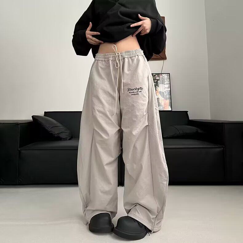 香蕉弯刀裤感褶皱伞兵工装裤男女阔腿宽松长裤男休闲裤GA8017-p42,男装休闲裤,星座302B