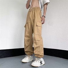 工装裤男韩版潮流大口袋帅气2026夏季新款ins宽松长裤K3841-P45，男装工装外套，星座412