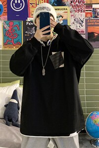 加肥加大码长袖卫衣男2023秋季新款潮港风大码宽松胖子上衣控价68,男装卫衣,钱塘717(原712)