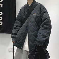 BOYUE帛跃冬季cityboy绣标菱形格棉服青少年男潮棒球棉衣m75p68，男装棉衣，电商D315