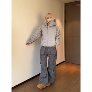 原宿潮流新款冬百搭户外轻薄保暖棉服内搭外穿连帽显瘦外套女流行图片
