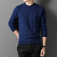 M-JY19006限价799元男士冬季新款长袖圆领纯山羊绒针织衫休闲P500，男装针织衫/毛衣，电商B360