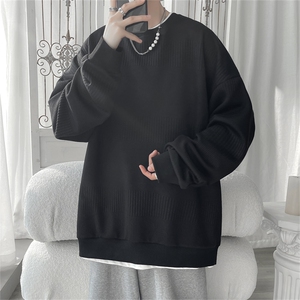 S8009/P35春装新款现货港风个性提花卫衣男上衣T恤外套男图片