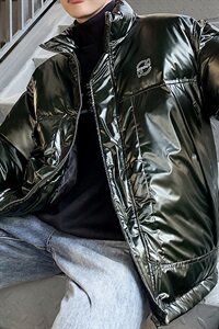 【】A003-HY8001-P130 秋冬新款时尚亮皮男士棉衣 港仔2图片