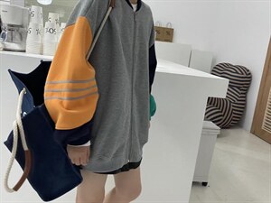 秋冬新款拼色外套图片