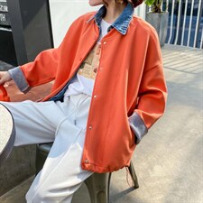 拼接牛仔休闲外套，其它，斐媞梦