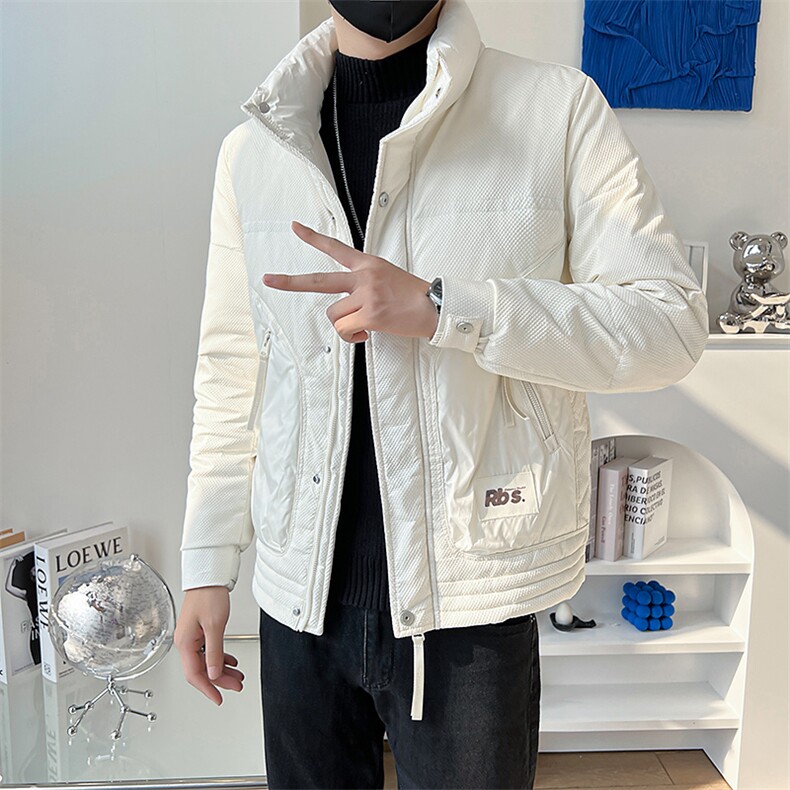 B353811P180白2022冬新款男士立领羽绒服小伙简约短款保暖控258,男装羽绒服,电商B353
