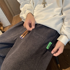 加绒加厚束脚裤男秋冬欧棉绒休闲运动长裤A388P60控88，女装休闲裤，电商A309