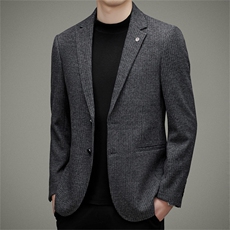 DJA637钱塘2020-3中年男士秋冬季新款百搭厚款商务休闲西服P170，男装西服，钱塘207-3