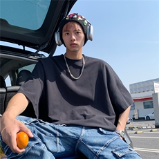 260克重磅3D立体剪裁蝙蝠袖特宽松T恤衫垂感穿搭风格TX800-特P33，男装T恤，电商A006