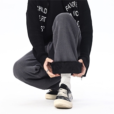雪尼尔人字纹休闲裤子男冬季加绒高个子KZ090加长-KZ090加长加绒，男装卫衣，电商B312