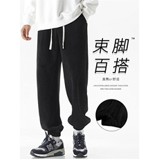 380g重磅条绒卫裤抗皱垂顺亲肤面料束脚百搭休闲裤X1890-特批42，男装休闲裤，星座718