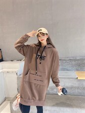 冬季宝宝绒长款卫衣，女装卫衣/绒衫，著朴