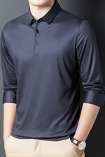 XF1818秋季男士polo衫t恤男装长袖翻领修身体恤P162图片