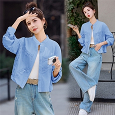 2026春季新品简约时尚休闲立领外套，女装短外套，美沁