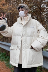 现货数据款高品质假两件PU皮棉衣美式高街外套XZ811A-MF120-P135，男装棉衣，星座811A