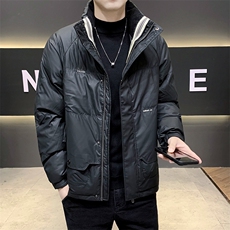 冬季白鸭绒羽绒服男韩版男士外套门襟织带拼接YR605-P135，男装羽绒服，星座210-3