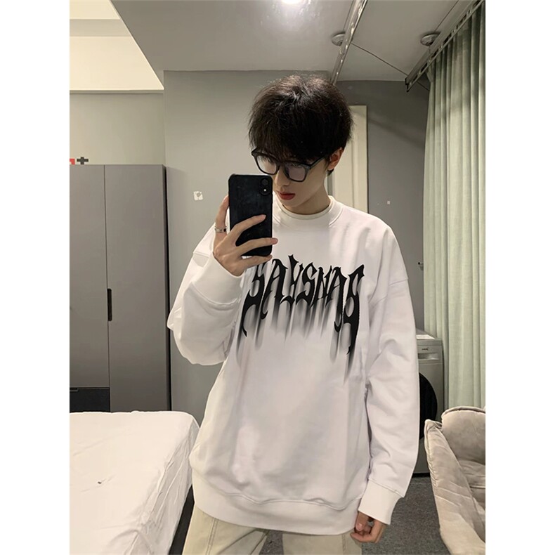 抖音得物现货高品质美式宽松圆领印花卫衣新款重磅卫衣ADY109,男装卫衣,电商A443